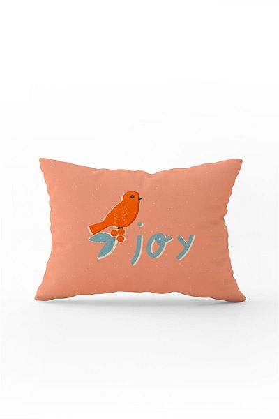 Cango Home Double Sided 35x50 Orange Blue Bird Figured Throw Pillow Pillow Case - Cgh204-3550