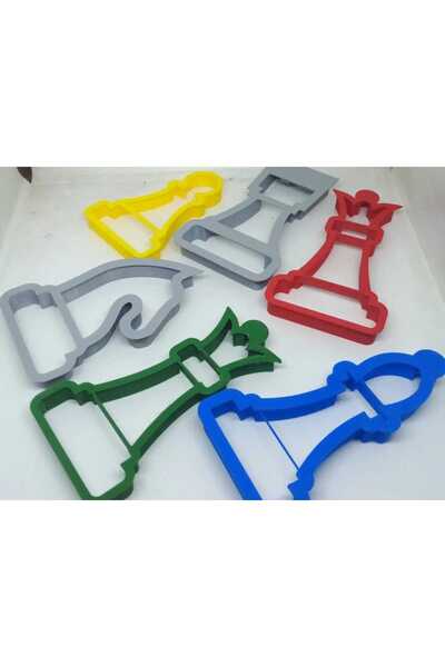 Tasarım 6’lı Satranç Hamur & Kurabiye Kalıbı – Satranç Taşları , Figürlü