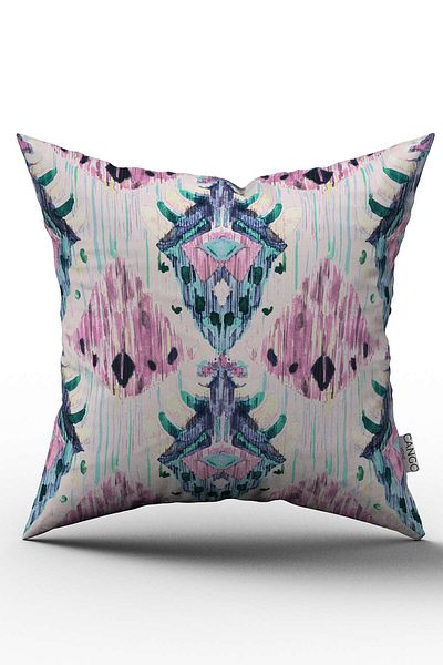 Cango Home Double Sided Pink Blue Ethnic Patterned Throw Pillow Pillow Case - Cgh256-ct