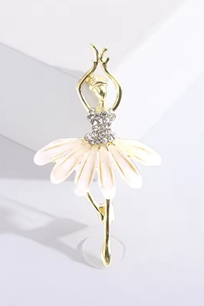 PETEK AKSESUAR BALERİN SEDEF TAŞLI ŞIK BROŞ 5 CM.