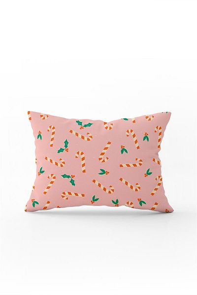 Cango Home Double Sided 35x50 Orange Christmas Themed Throw Pillow Pillow Case - Cgh208-3550