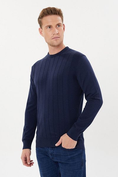 Tony Montana Πλεκτό πουλόβερ με ρίγες Regular Fit-T-6001