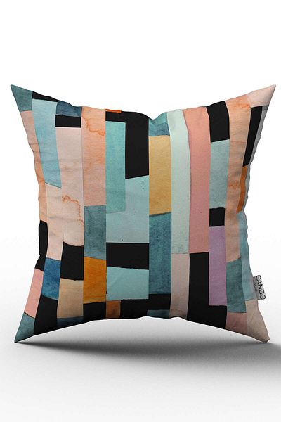 Cango Home Double Sided Orange Mixed Color Abstract Throw Pillow Pillow Case - Cgh241-ct
