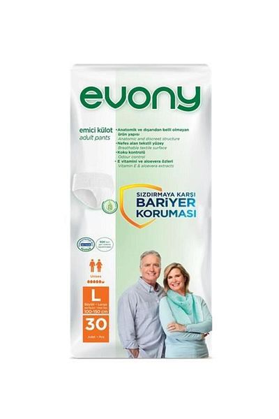 Evony Absorbent Panties Large Large 5.5 Drop 30 pcs 1 Pack Patient Diapers