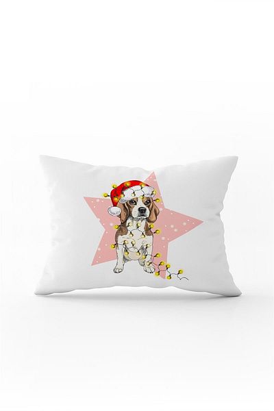 Cango Home Față de pernă cu două fețe, 35x50, albă, cu tema de Anul Nou - Cgh210-3550