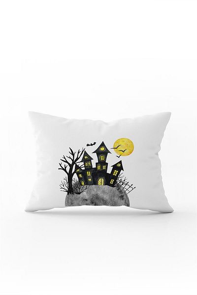 Cango Home Orange Halloween Pumpkin Patterned Digital Printed Throw Pillow Cover Cgh747-3550 Double Sided Printed