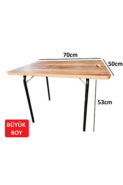 GÖKBAŞLAR 50cmx70cm Katlanır Masa Balkon Bahçe Kamp Masası Piknik Masası