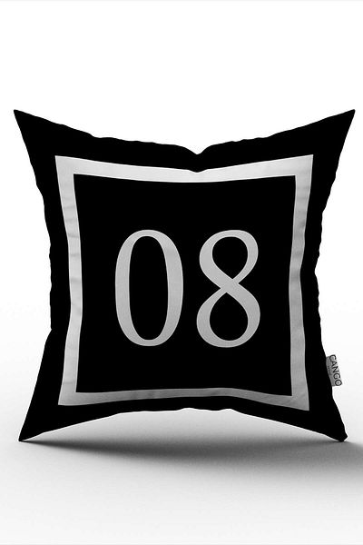 Cango Home Husă de pernă cu imprimare digitală numerotată 08