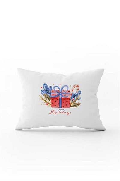Cango Home Red Blue Christmas Themed Digital Printed Throw Pillow Cover Cgh897-3550 Double Sided Printed