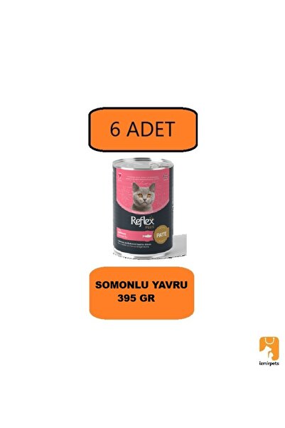Reflex Plus Pate Kıyılmış Somonlu Yavru Yaş Konserve Kedi Maması 395 Gr x 6 ADET