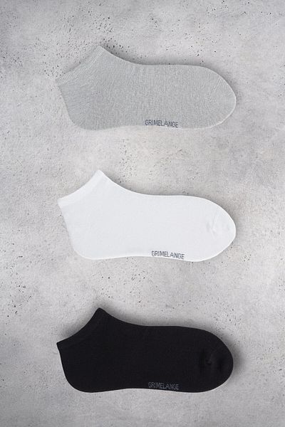 GRIMELANGE Markella Women's Organic Cotton 3 Pack Multicolored Socks