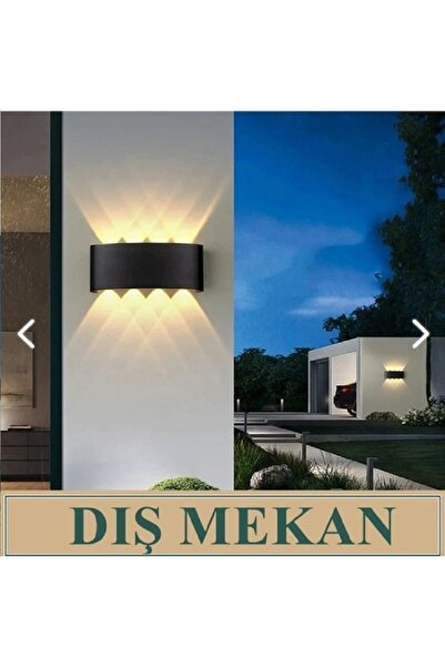 ALLES Çift Yönlü 4 Lü Amber Led Işık Aplik Cata Ct-8013 Amber 15w Ip44 Kapri Led Duvar Apliği