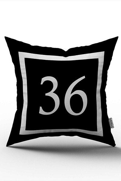 Cango Home Husă de pernă cu imprimare digitală numerotată 36