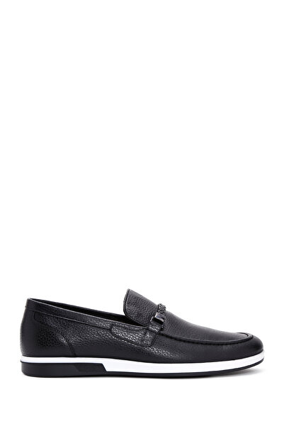 Men's Black Leather Casual Loafer 24sfd6009ft