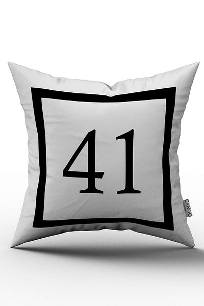 Cango Home Husă de pernă cu imprimare digitală numerică alb-negru 41