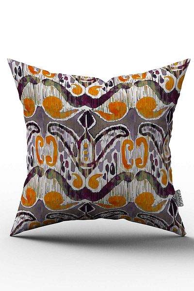 Cango Home Double Sided Orange Purple Ethnic Patterned Throw Pillow Pillow Case - Cgh262-ct