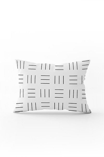 Cango Home Husă de pernă cu două fețe, 35x50, alb, negru, geometric, imprimată digitală - - Cgh315-3550