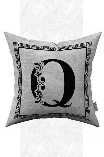 Cango Home Κάλυμμα μαξιλαριού με ριχτάρι διπλής όψης με ψηφιακή εκτύπωση Letter Q