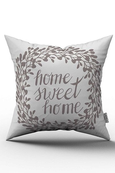 Cango Home Husă de pernă gri Home Sweet Home Written Digital Printed Throw - Otyk483