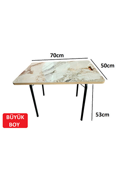 GÖKBAŞLAR 50cmx70cm Katlanır Masa Balkon Bahçe Kamp Masası Piknik Masası