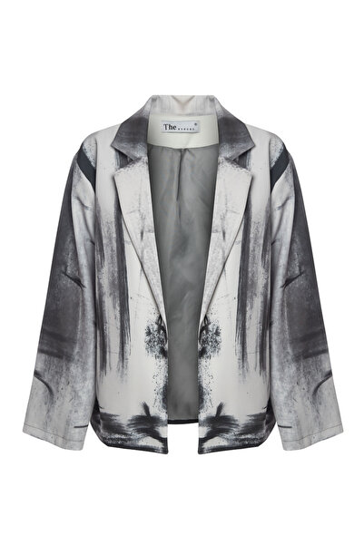 Gülşah Evecen Unisex Baskılı Eskitme Ceket