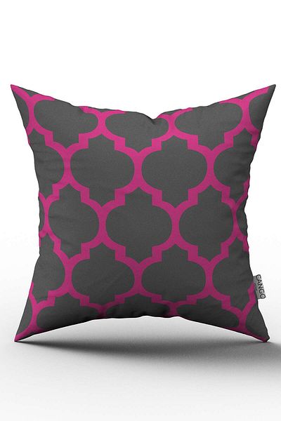 Cango Home Husă de pernă cu două fețe, roz gri, cu model geometric modern, imprimată digitală - Otyk539-ct