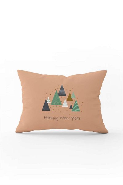 Cango Home Pink Green Christmas Themed Digital Printed Throw Pillow Cover Cgh869-3550 Double Sided Printed