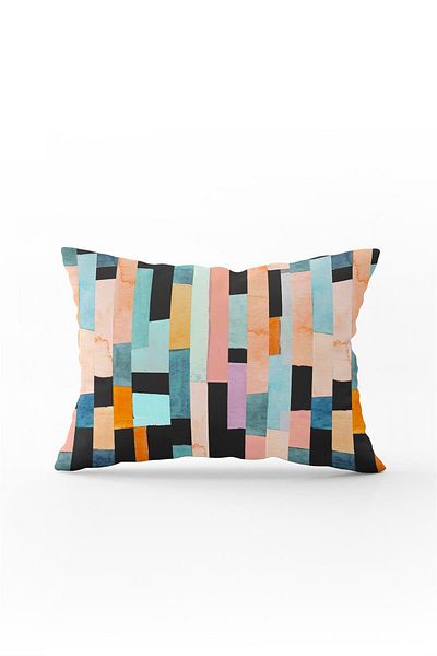 Cango Home Double Sided 35x50 Orange Mixed Color Abstract Throw Pillow Pillow Case - Cgh241-3550