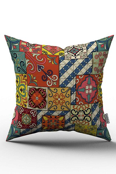 Cango Home Double Sided Yellow Retro Vintage Styloprint Based Digital Printed Throw Pillow Cover - Otyk030-Ct