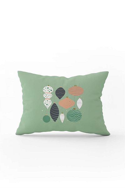 Cango Home Pink Green Christmas Themed Digital Printed Throw Pillow Cover Cgh870-3550 Double Sided Printed