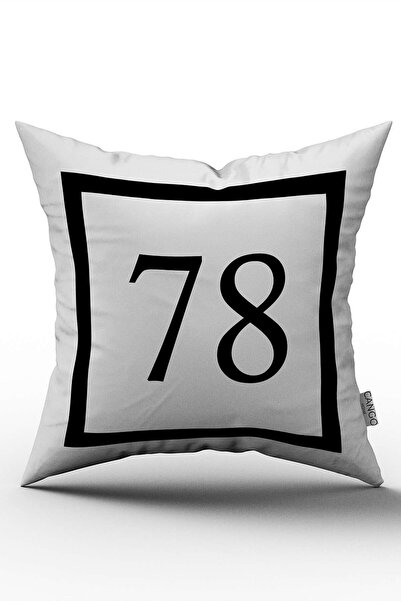 Cango Home Crno-beli broj Digitalna štampa Navlaka za jastuk 78