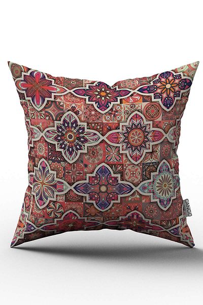 Cango Home Ροζ ρετρό vintage μοτίβο ψηφιακής εκτύπωσης κάλυμμα μαξιλαριού - Otyk022