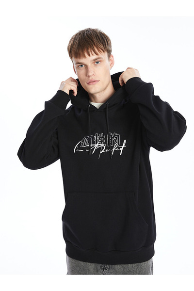 LC Waikiki LCW ERKEK W42307B8 SWT,XK-BACKPRINT-3 Siyah