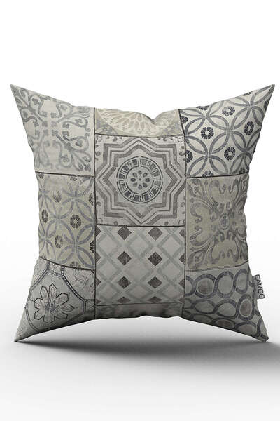 Cango Home Двосторонній сірий чохол для подушки з вінтажним малюнком та цифро...