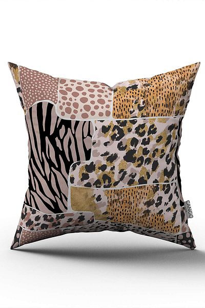 Cango Home Ψηφιακή μαξιλαροθήκη Zebra Leopard Design - Ψηφιακή εκτύπωση Μαξιλαροθήκη μαξιλαριού