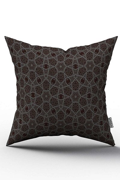 Cango Home Husă de pernă cu două fețe, negru, gri, cu model geometric, imprimată digitală - Otyk322-ct