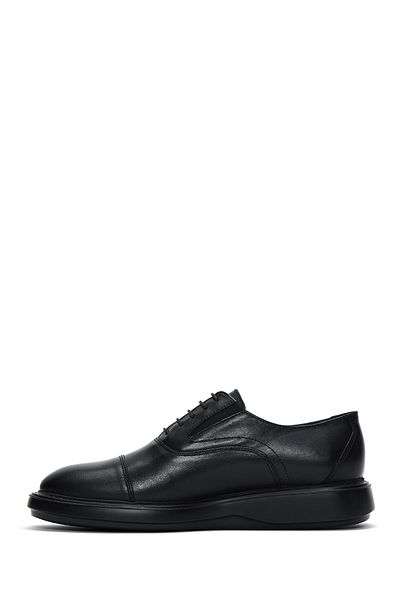 Derimod Black Leather Men's Casual Shoes - Lace-up, Model No: 24sfd640718
