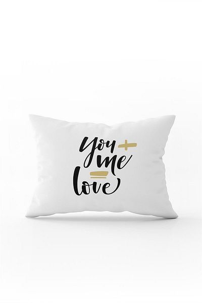 Cango Home Alb Negru Modern You Love Me Husă de pernă imprimată digital - Cgh330-3550 imprimată pe două fețe
