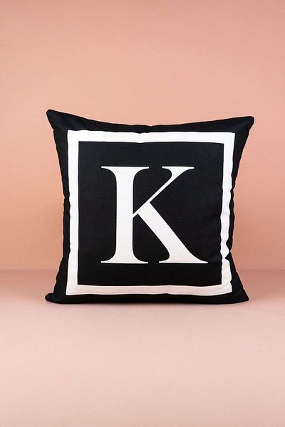 Cango Home Husa De Perna Arunca Litera Litera K - 43x43 Cm