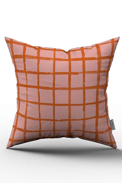 Cango Home Față de pernă decorativă cu două fețe, roz portocaliu - Cgh178-ct