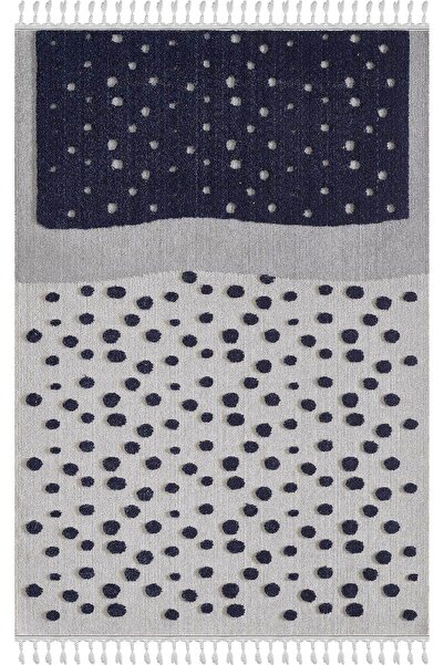 Empera Kids - Moon Figürlü Takma Saçaklı Antialerjik Dikdörtgen Halı