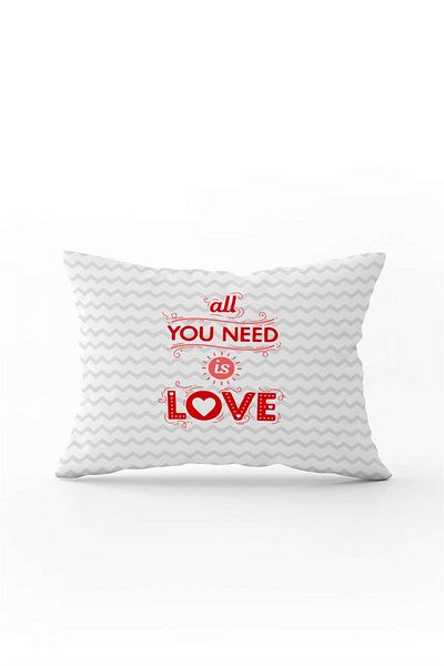 Cango Home Red Gray Modern Valentine's Day Themed Digital Printed Throw Pillow Cover Cgh971-3550 Double Sided Bas