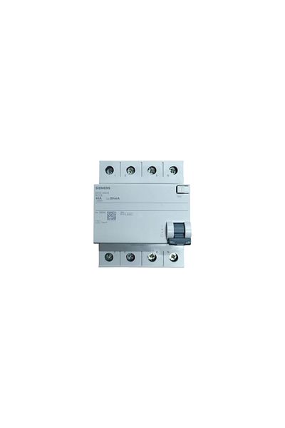 Siemens - 5Sv5344-6 4P 40A 30Ma Residual Current Protection Relay