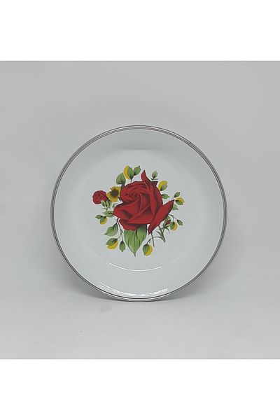 Avşar Enamel House 16 cm 3-Piece Enamel Plate Custom Plate