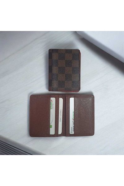 MUSOO DERİ Θήκη για κάρτες Musoo από γνήσιο δέρμα Unisex με σχέδιο σκακιέρας