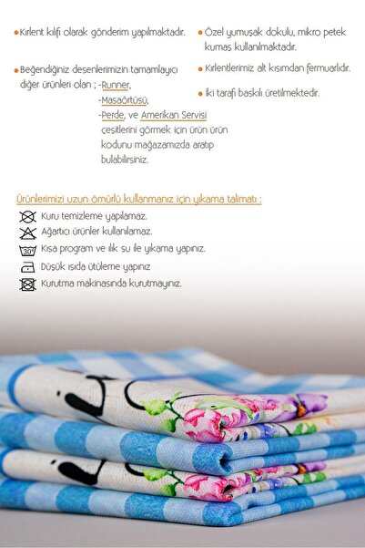 Cango Home Double Sided Blue White Spring Themed Floral Patterned 4-Piece Digital Printed Throw Pillow Cover Set 4kmbs269