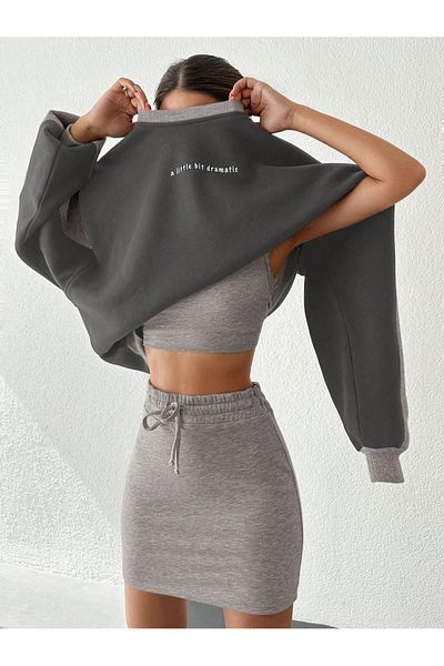 Mood Lab Φούτερ Relaxed Fit Slogan με στάμπα Raster μεγάλου μεγέθους