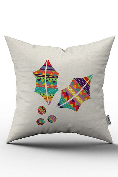 Cango Home Husă de pernă cu temă de Crăciun, multicoloră crem, imprimată digitală Cgh828
