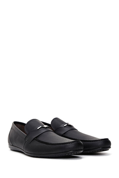 Derimod Men's Casual Loafer - Black Leather, Model 24sfd6006v3