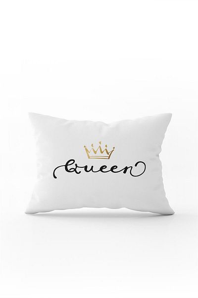 Cango Home Husă de pernă albă neagră Queen Queen cu imprimare digitală - Cgh325-3550 imprimată pe două fețe